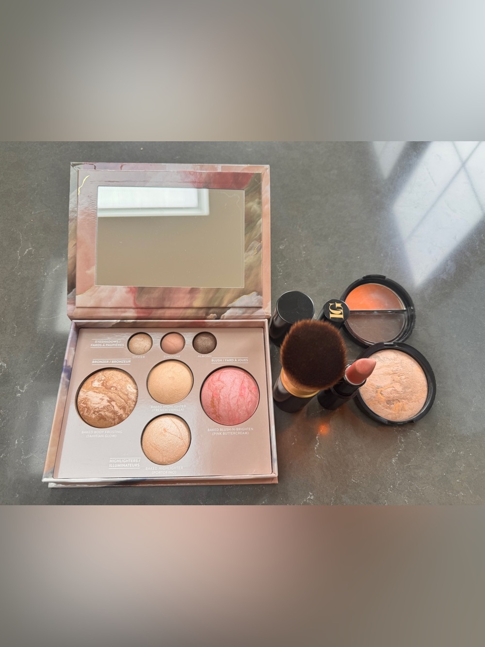 Palette, Foundation, Lipstick and Brush Set